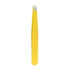Stainless Steel Hair Eyebrow Tweezers Plucker Puller Beauty Slanted Nail Tip - Yellow