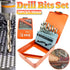 19pcs Straight Shank Twist Drill Bit Set High Speed Steel Metal Drilling Tool