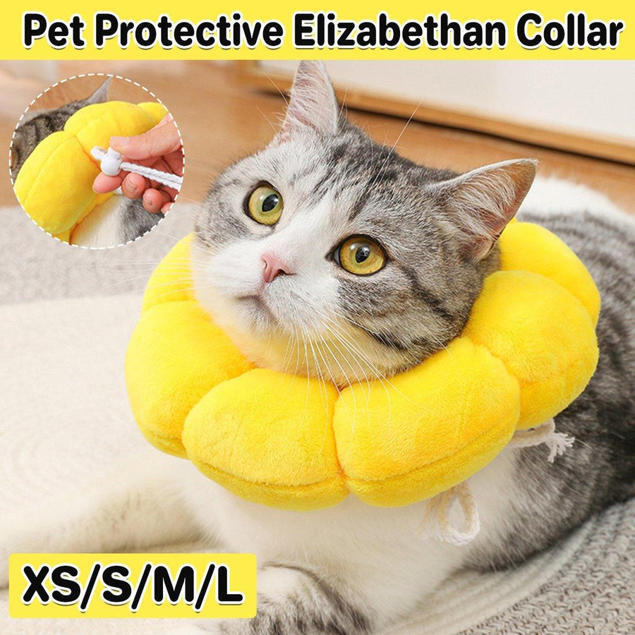Sunflower Elizabeth Collar for Cats and Dogs Anti Licking Sterilization Headgear - XS
