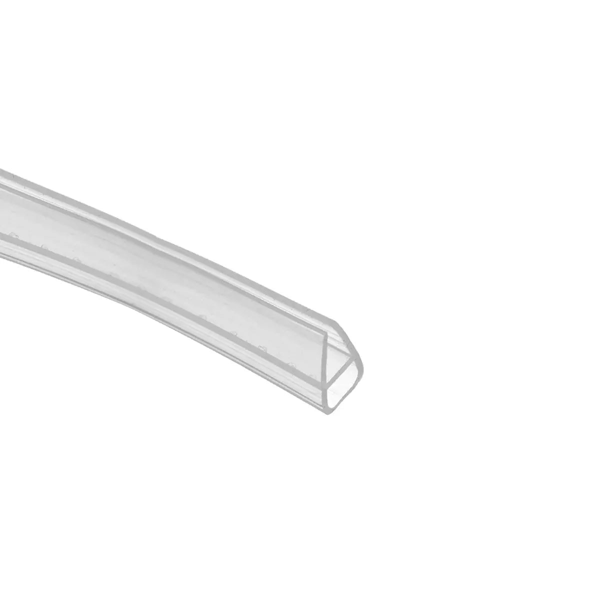 Transparent U Shape Silicone Seal Strip for Glass Doors Windows - 1cm x 100cm