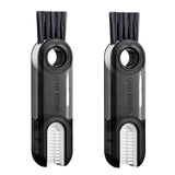 1/2pcs 3-in-1 U Shaped Bottle Thermos Cup Cleaning Brush with Rotating Heads - 2pcs-Grey