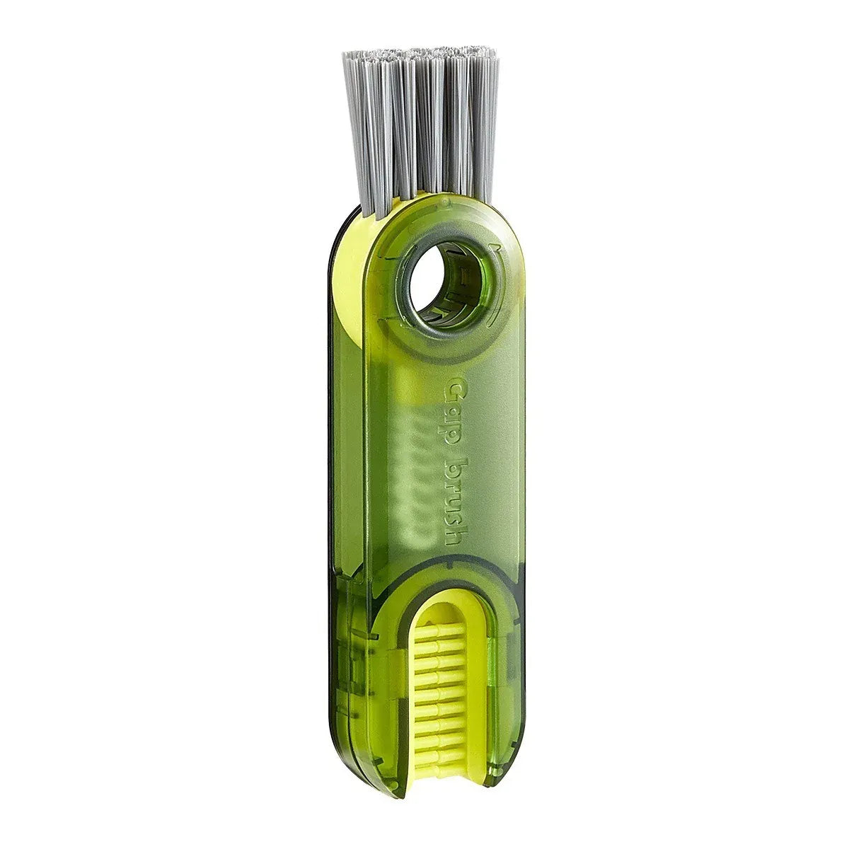 1/2pcs 3-in-1 U Shaped Bottle Thermos Cup Cleaning Brush with Rotating Heads - Green