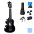 21 Inch Ukulele Beginner 4 String Small Guitar Easy To Learn Clear Sound Use - Black