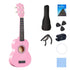 21 Inch Ukulele Beginner 4 String Small Guitar Easy To Learn Clear Sound Use - Pink