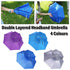 2-Layer Outdoor Foldable Sun Umbrella Hat Fishing Camping Headwear Cap Head Hat - Blue