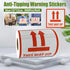 Anti-Tripping Warning Label 12x12cm Shipping Box Caution Stickers Self Adhesive