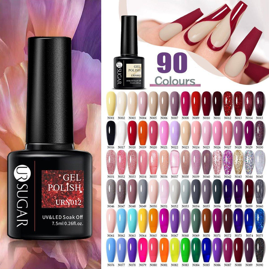 Color Glitter Nail Gel Polish UV LED Varnish Soak Off Manicure Top & Base Coat - UR-03