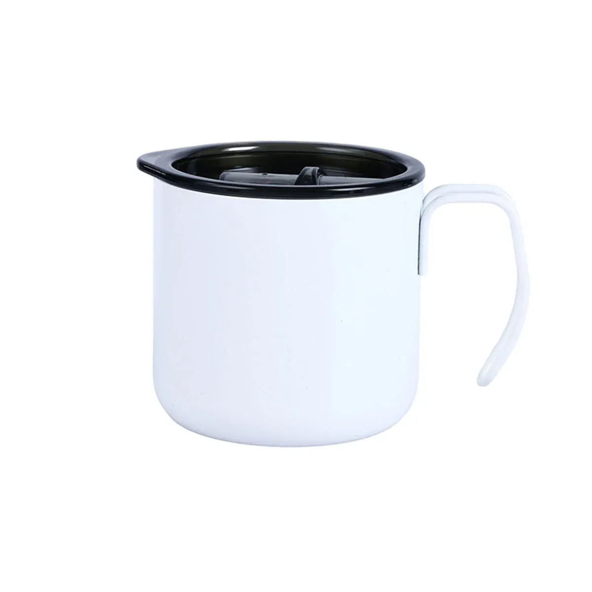 Vacuum Coffee Cup 320ml Stainless Steel Double Layer Insulated Mug for Travel - White