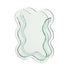 Creative Transparent Acrylic Vase Flower Ornament Dried Floral Display Tank - Wave pattern-Green