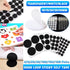 Strong Sticky Round Self Adhesive Dots DIY Bond Tape No Mark Fasteners - White 108 Pairs - 10mm
