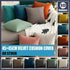 1PC Luxurious Modern Velvet Cushion Cover Soft Square Decorative Pillowcase Au - Dark Blue