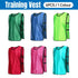6X Sports Training Bibs Soccer Vests Group Team Bibs Basketball Cricket Football - Red-M
