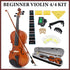 Beginner Violin 4/4 Set Durable Linden Wood for Kids Adults Learning