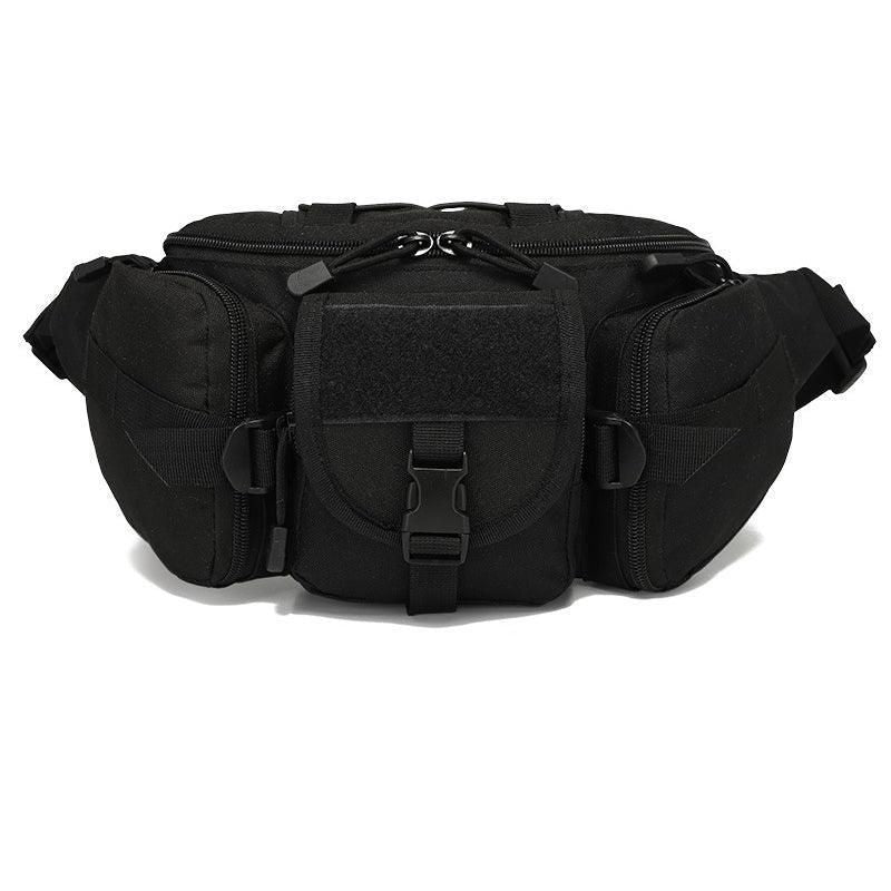 Utility Tactical Men Waist Bag Pack Pouch Military Hiking Camping Belt Bag Au - Black