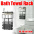 Wall Mounted Bathroom Towel Rack Storage Shelf Multifunctional Holder Organizer