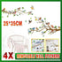 130x65cm Removable Wall Stickers Birds On Tree Branch Wall Decor Decal Home