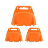 3pcs Wall Mounted Hose Holder Rack Plastic Garden Hose Storage Rack Organizer - Orange