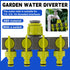 Garden Hose Splitter 4 Way Tap Connector With Valve for Lawn Irrigation System