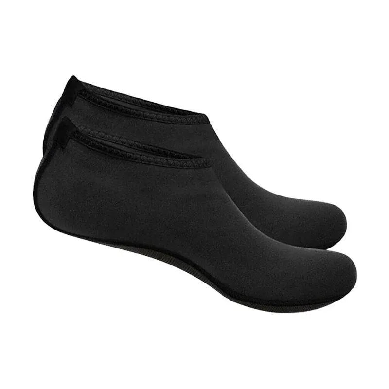 Unisex Water Shoes Slip On Aqua Socks Swim Surf Diving Yoga Exercise Reef Shoes - Black-L
