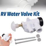 RV Water Valve Kit Camper Plumbing Valve Set Trailer Water Line Replacement Part
