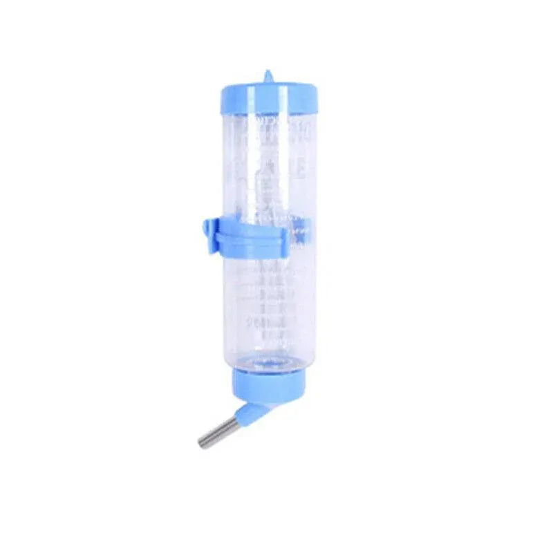 2X Pet Guinea Pig Rabbit Hamster Rat Drinker Drinking Water Bottle Waterer 250ml - Blue