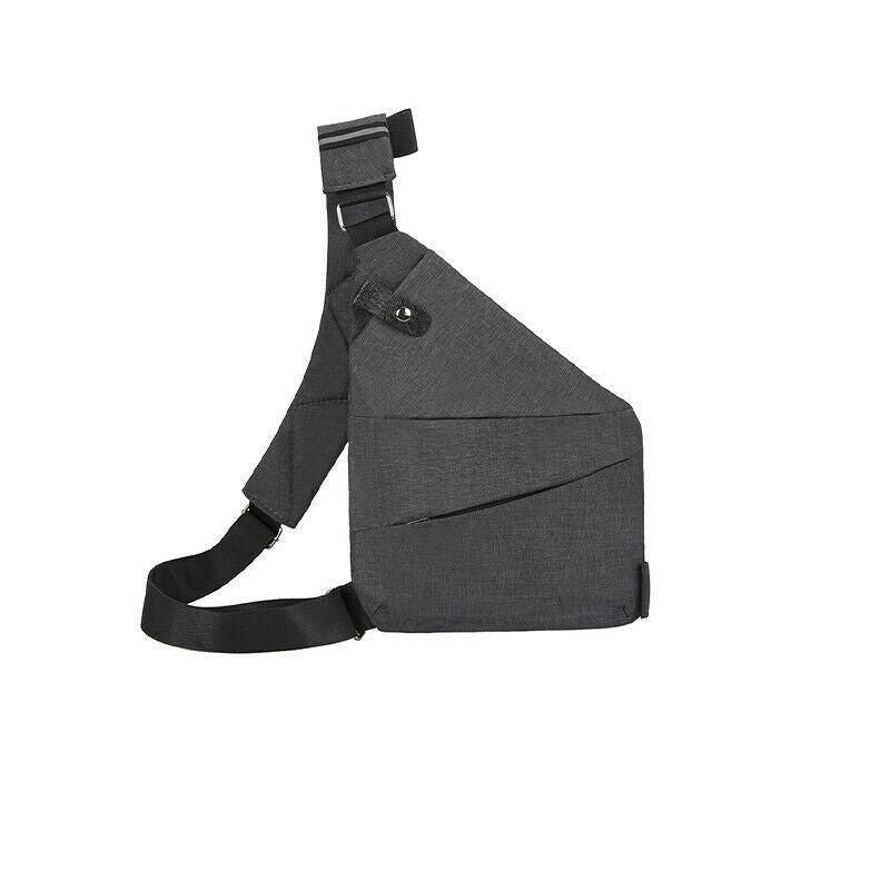 Waterproof Bag Personal Anti Theft Shoulder Man Pocket Portable Chest Travel Grey - Grey Left