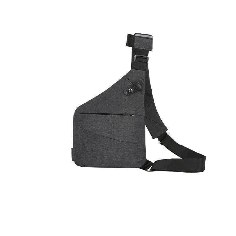Waterproof Bag Personal Anti Theft Shoulder Man Pocket Portable Chest Travel Grey - Grey Right