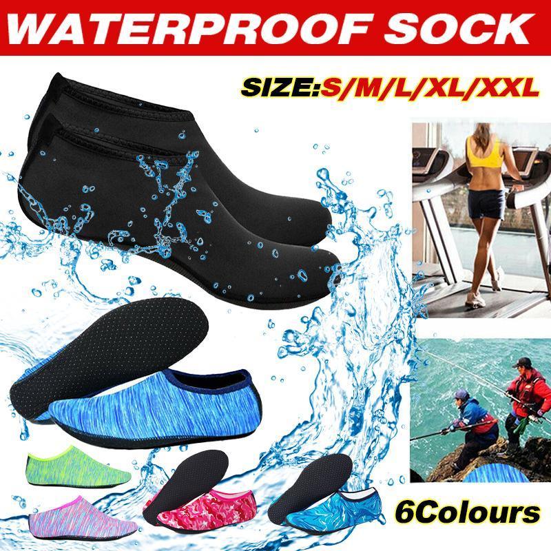 Unisex Water Shoes Slip On Aqua Socks Swim Surf Diving Yoga Exercise Reef Shoes - Purple-M