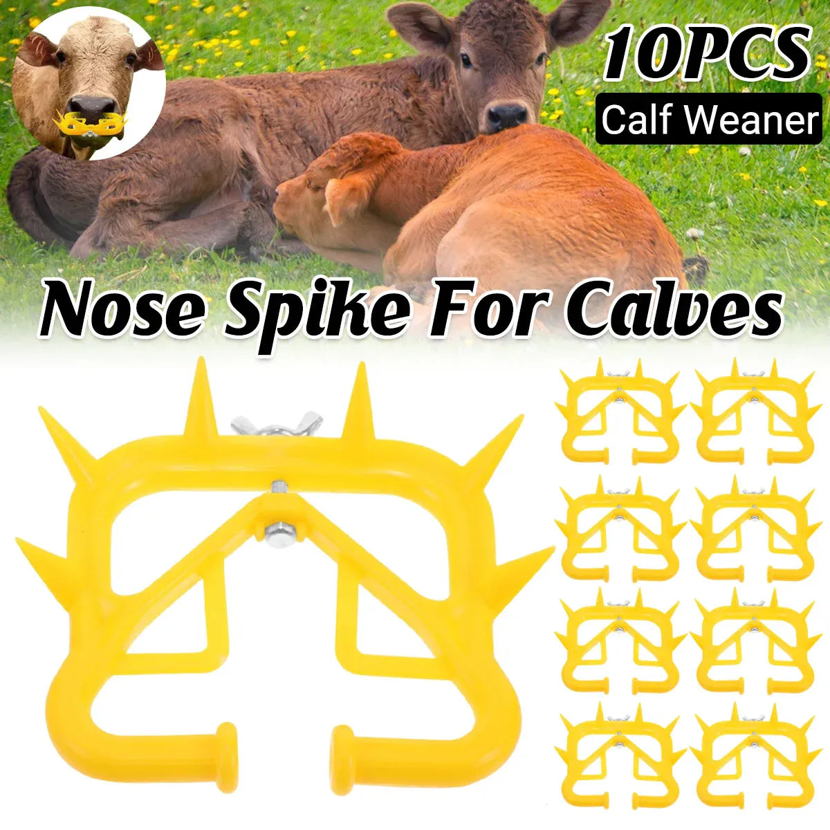 Cow Weaning Nose Ring Device 10PCS Livestock Tool Calf Nose Ring Farm Supplies