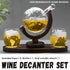 Globe Wine Decanter Glass Bottle Divider Whisky Liquor Dispenser For Home Bar