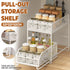 Pull Out Storage Shelf 2 Tier Kitchen Organizer Under Sink Pantry Rack