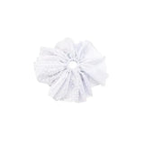 Oversized Polka Dot Lace Hair Bands Hairband Girls Ponytail Tie Elastic Hair - White-S