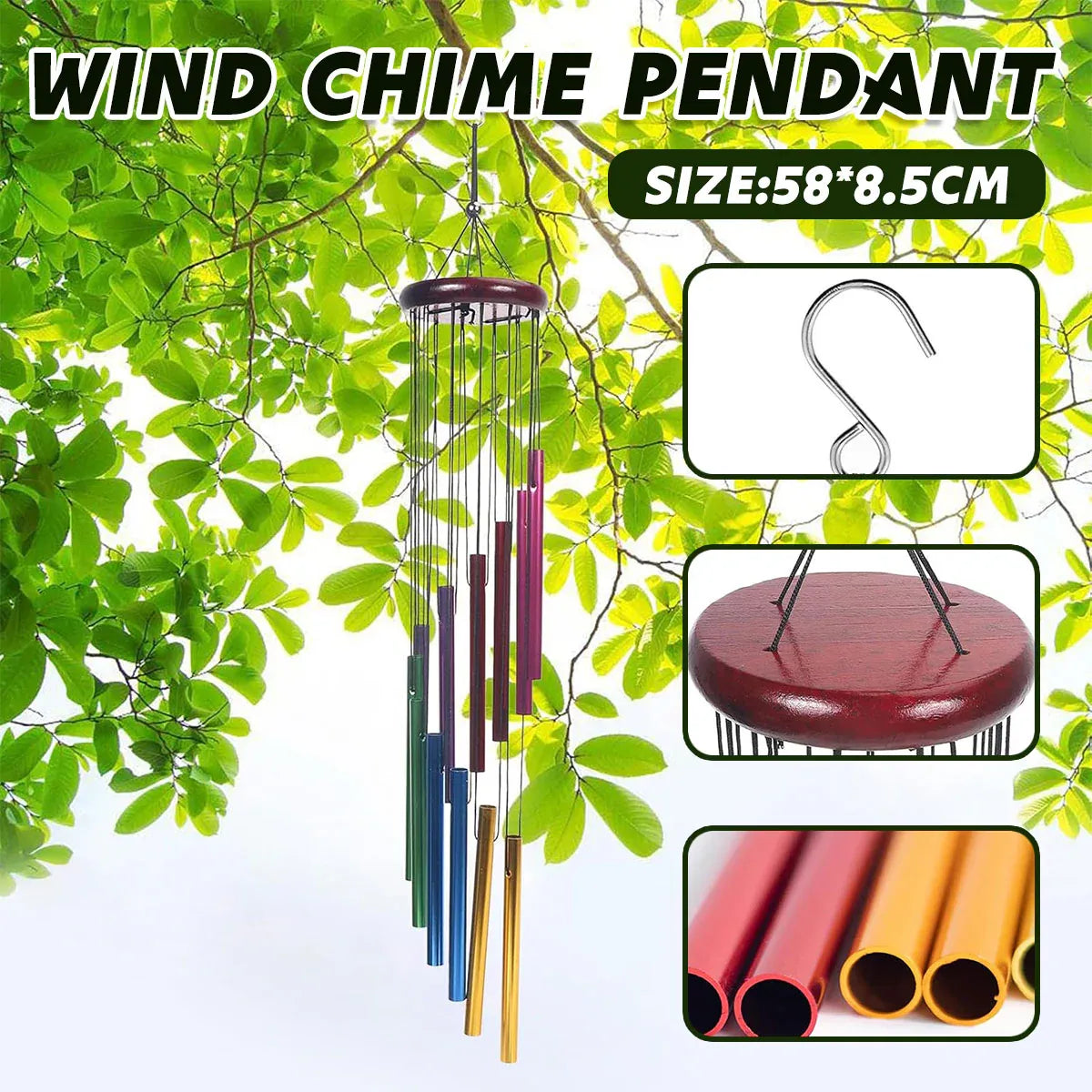 Handmade Multi Tube Wind Chime Outdoor Courtyard Balcony Hanging Decoration