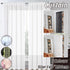 Sheer Voile Curtains Rod Pocket Window Panel for Bedroom 140cm x 230cm Drapes - Black