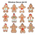 12X Gingerbread Man Xmas Tree Ornament Gift Party Hanging Pendants Window Decor - Window Decor-jbr18