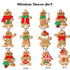 12X Gingerbread Man Xmas Tree Ornament Gift Party Hanging Pendants Window Decor - Window Decor-jbr7