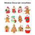 12X Gingerbread Man Xmas Tree Ornament Gift Party Hanging Pendants Window Decor - Window Decor-jbr snowflake