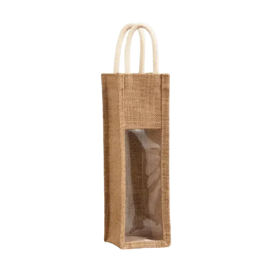 5PCS Wine Bottle Bags Tote Carrier Gift Bag Durable Single or Double Bottles - 1