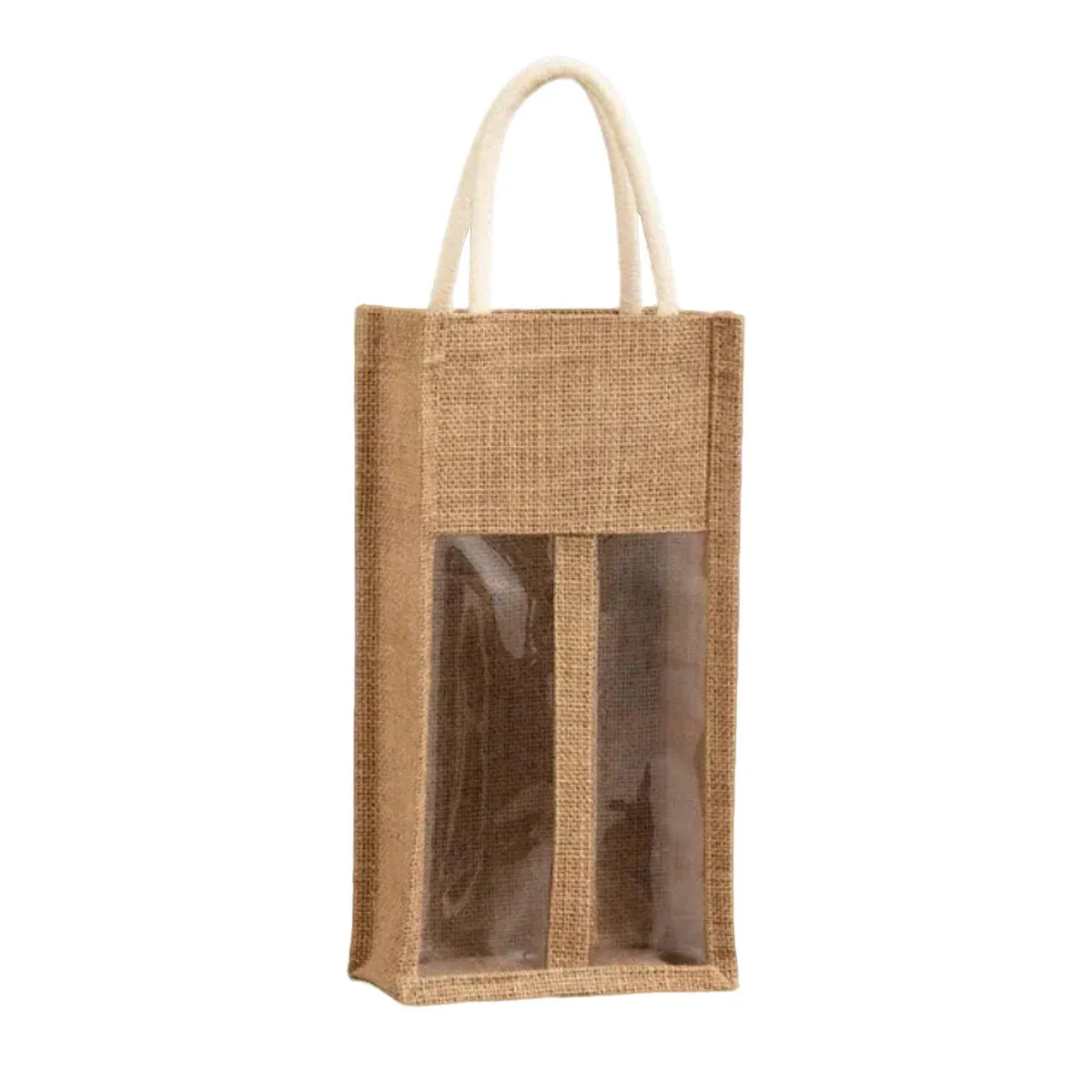 5PCS Wine Bottle Bags Tote Carrier Gift Bag Durable Single or Double Bottles - 2