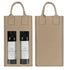 5PCS Handheld Wine Gift Bags Double-Bottle Design with Clear Window Portable - Beige