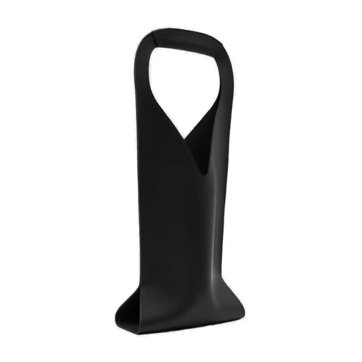 Single Wine Bottle Tote Carrier Gift Bag with Handle Durable - Black