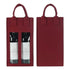 5PCS Handheld Wine Gift Bags Double-Bottle Design with Clear Window Portable - Burgundy