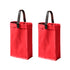2PCS Kraft Paper Tote Bags with Handles Reusable for Grocery Store Shop Use - Red