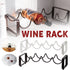 Iron Wine Rack Bottle Holder Metal Display Stand Tabletop Decorative Storage - White