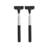 2pcs Retractable Windshield Wiper Set Rear View Mirror Cleaner Car Wiper Blade - Black