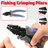 Crimping Fishing Pliers Steel Wire Cutting Scissors Kit Fishing Crimper Pliers
