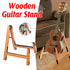 Bamboo Guitar Stand Foldable Adjustable Non Slip Multi Instrument A Frame 35cm