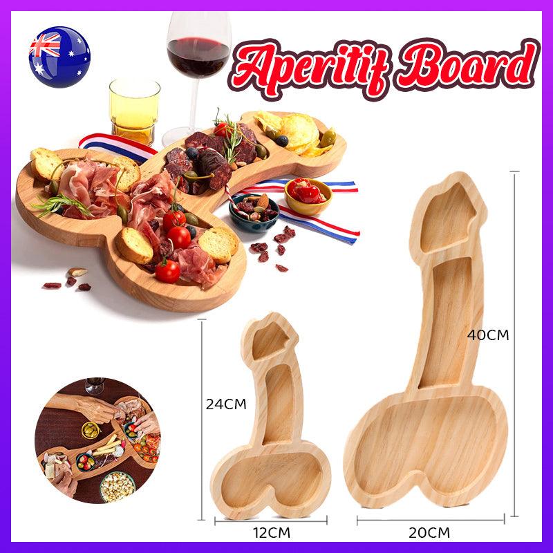 Wooden Cheese Board Serving Aperitif Board Charcuterie Board Meat Cheese Platter - L (40CM)