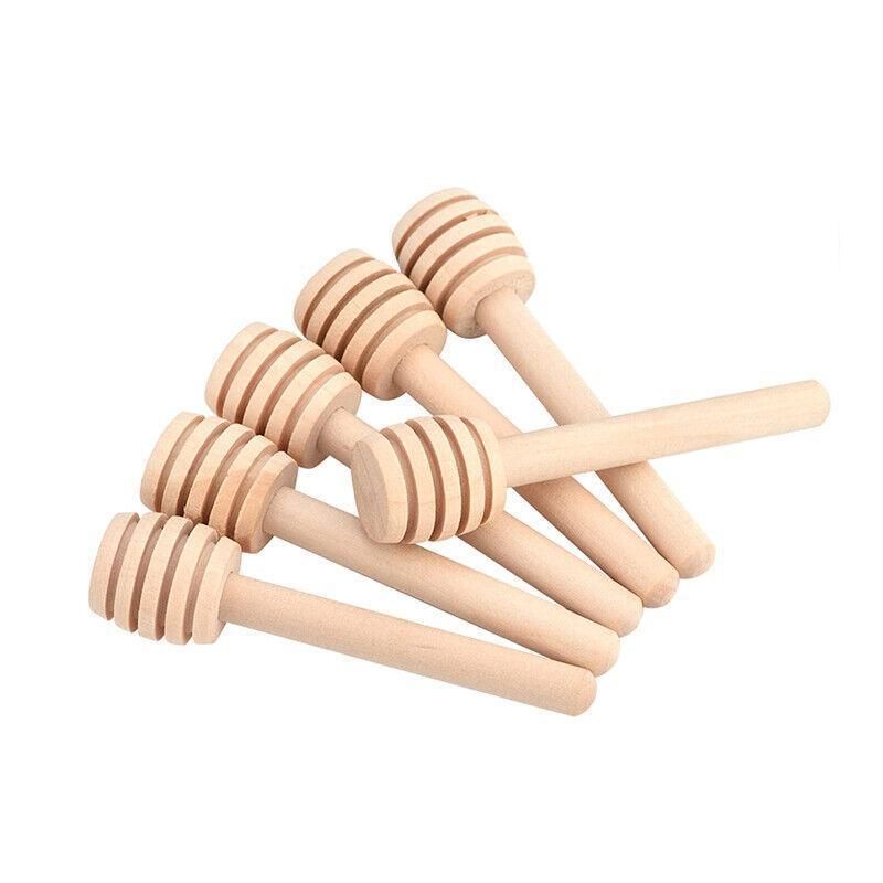 30PCS Mini Wooden Honey Dipper Stick for Honey Jar Dispense Drizzle Party Favors - 30PCS