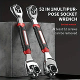 52-in-1 Universal Socket Wrench Multi-Function Multi-Angle Rotary Wrench Tool